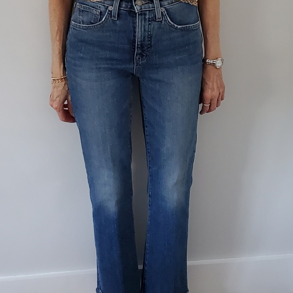 Lucky Brand high waist crop cut edge jeans size 0